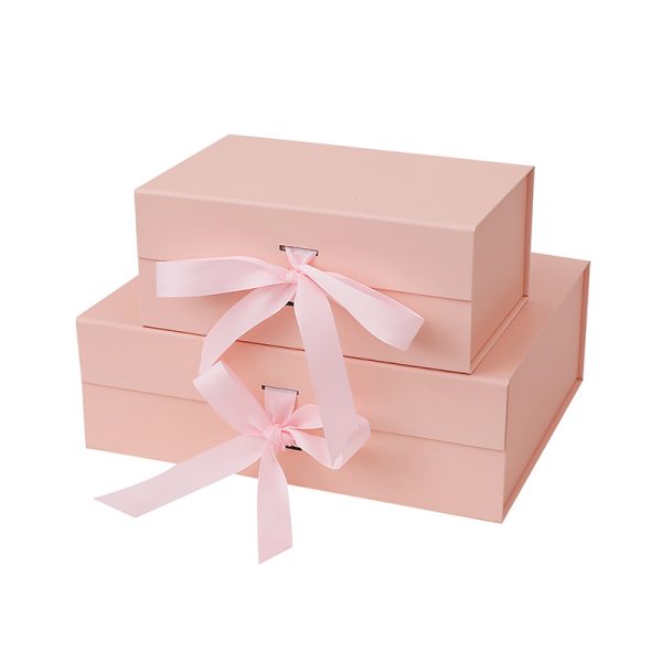 Magnetic Closure Folding Gift Boxes with Ribbon