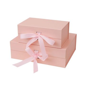 Magnetic Closure Folding Gift Boxes with Ribbon