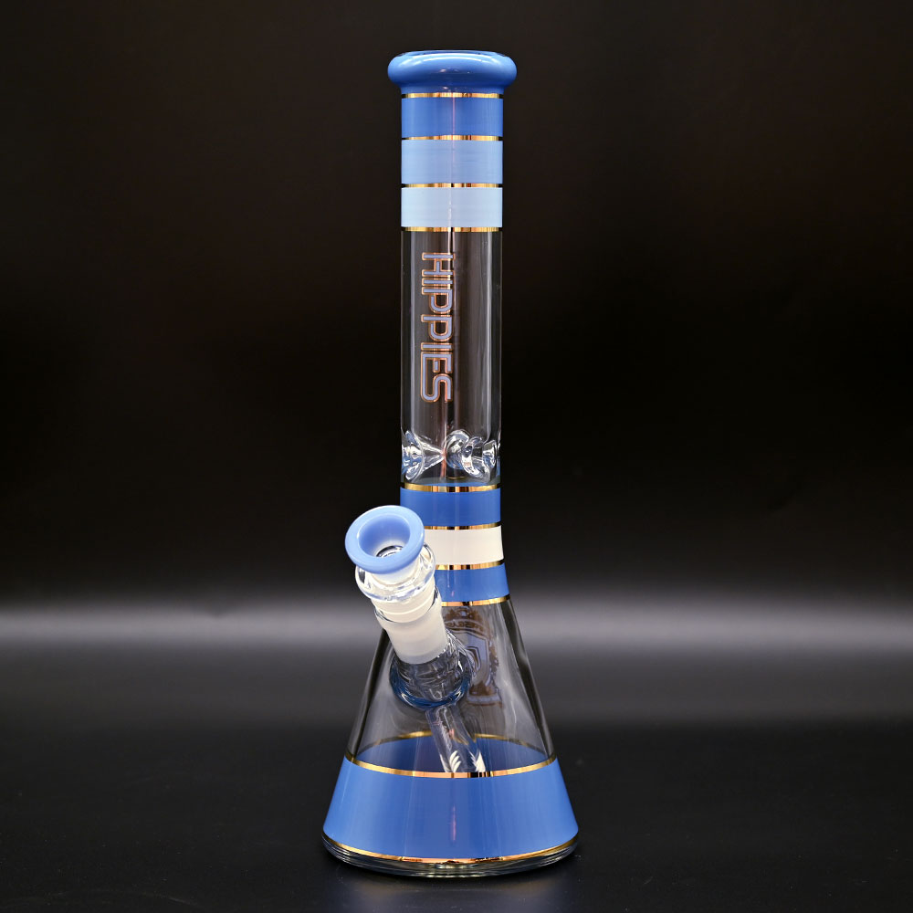 Blue Transparent Glass Hookah