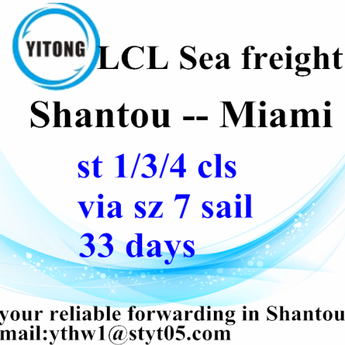 Shantou to Miami LCL bulk operations