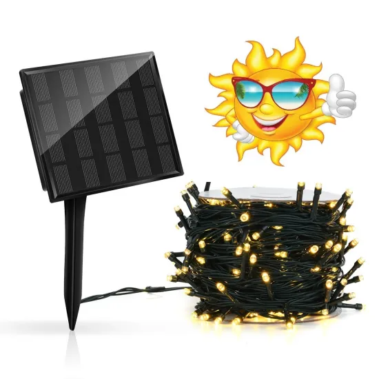 Holiday Outdoor 30M 300 LED 8 Effect Patio Garden Decoration String Strobe Christmas Solar fairy Lights