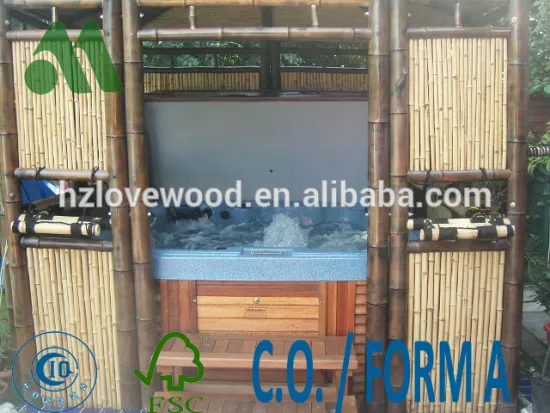 Hot Tub Bamboo Pavillion/hot tub gazebo/bamboo house for hot tub