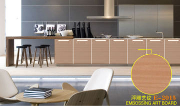 2014 brand-new high quality 4*8 embossing melamine board for kitchen cabinet with