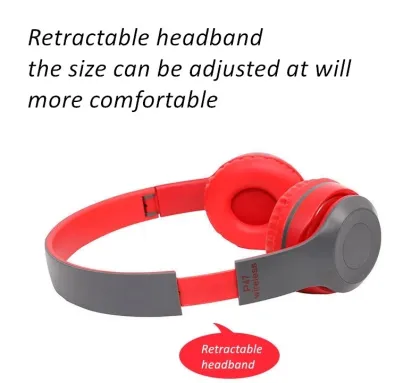 Hot Selling P47 Gaming Wireless BT Headset HiFi Stereo Headphones with Foldable Microphone