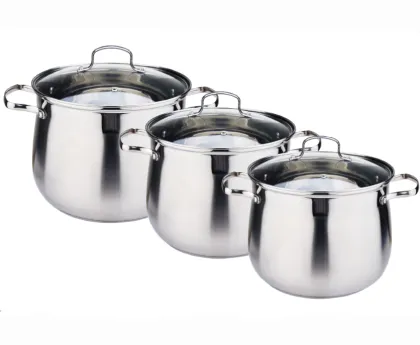 Stainless Steel Belly Shaped Induction Soup Stock Pot