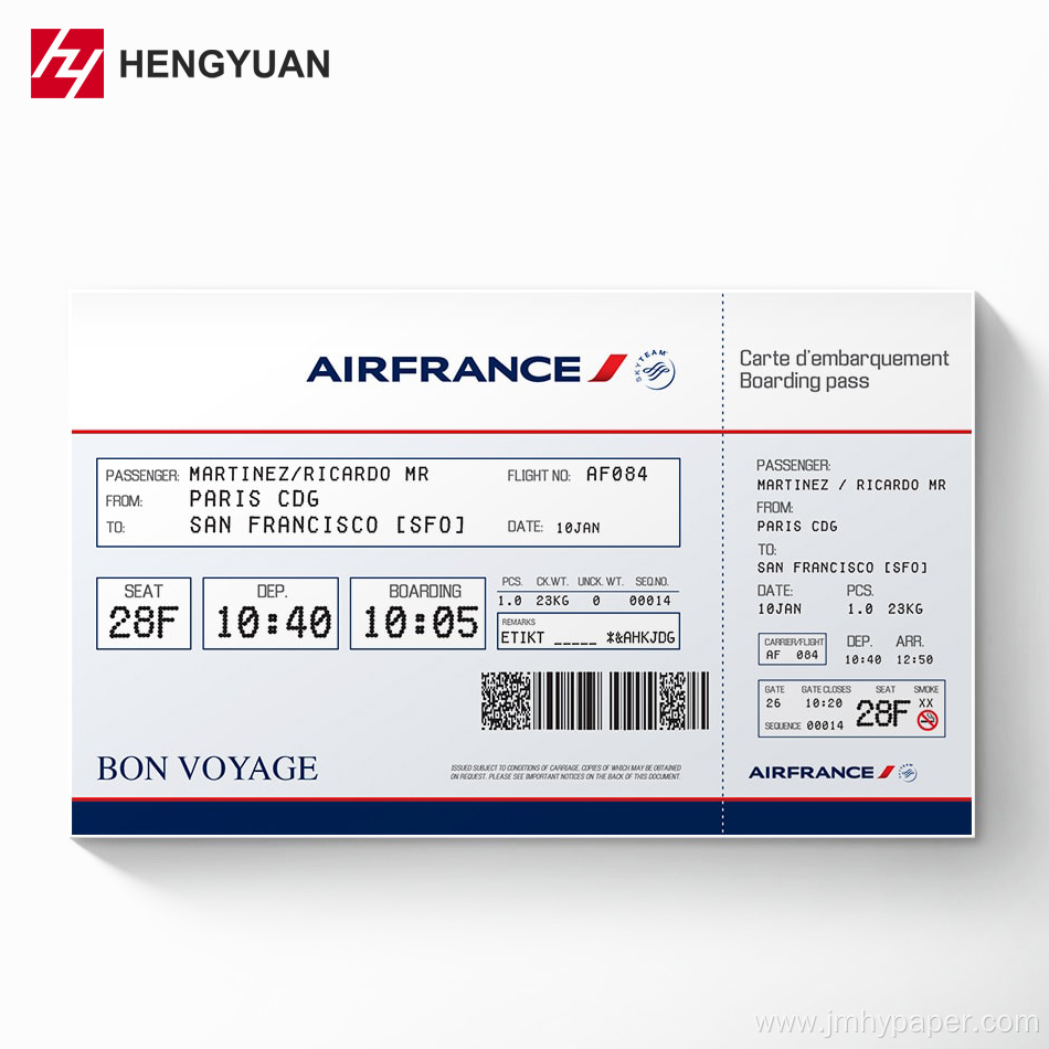 Airline Boarding Pass Paper Luggage Tags
