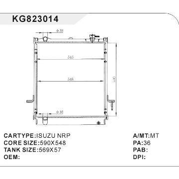 auto radiator car:ISUZU NPR