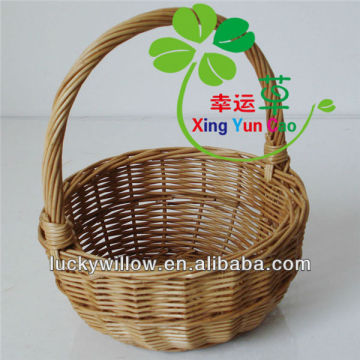 delicate small cheap wicker basket with handle wholesale