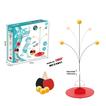 Professional Indoor Rebound Trainer: Plastic Ping pong Ball Table Tennis Table with Rubber Surface, Perfect for Kids and Adults