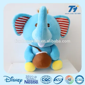 Hawaii style elephant plush material toy animal baby soft toy