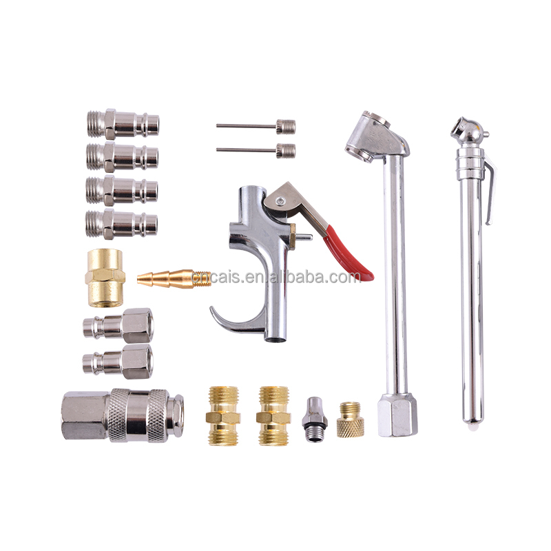 5-star 8-piece Polyurethane Coil Hose Air Tool Kit with Blow Gun and Nozzle