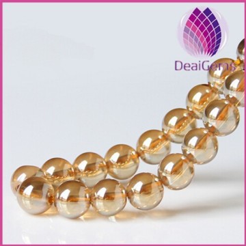 Hign quality light yellow round citrine 10 mm gemstone beads for jewelry
