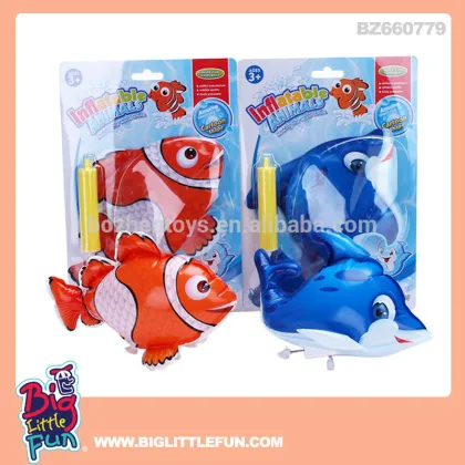 Wind-up toys inflatable animal toy dophin and clownfish