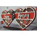 Custom Personalised Wooden Couples Heart