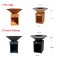 DeCahedron Rustic Corten Steel Charbecue Grill