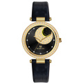 Блестящий лунный рисунок Sunray Dial Quartz Woman Watch