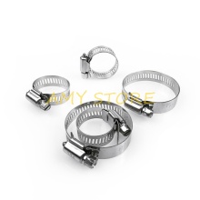 10pcs 6-70mm Adjustable Screw Worm Gear Drive Hose Clamp 304 Stainless Steel Hose Hoop Exhaust Pipe Clamp Clip