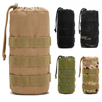 Black Tactical Water Bottle Torebka: Molle System, torba do czajnika, kempingowe zestawy do przetrwania podróży.
