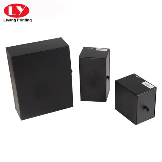 Luxury Cardboard Slide Perfume Black Gift Box