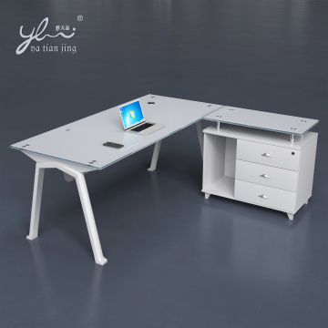 Luxury office furniture executive pictures ceo manager office desk glass office table