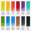 12 Colors Professional Solid Watercolor Half Pan Set