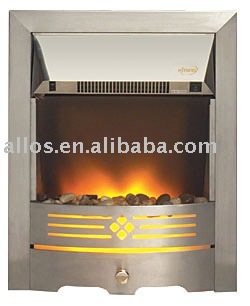 electric fireplace on wall