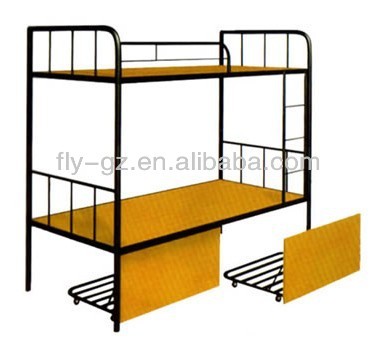 metal beds for school domitory furniture/ strong metal used hostel bed with desk/ single metal bunk bed with wood desk beneath