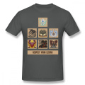 Men Monster Hunter Felyne Palico Game T-Shirts Funny Tops World Elder Dragons Pure Cotton Tees Harajuku TShirt
