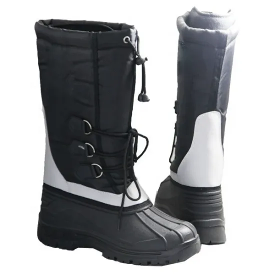 Womens Stylish Black Knee High Pac Boots for Winter Snow