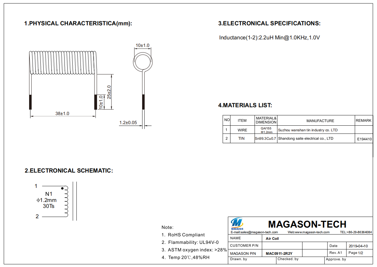 Air coil-spes