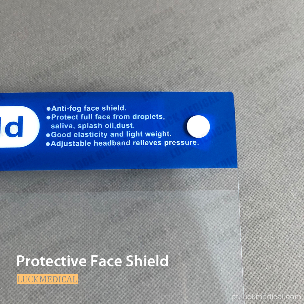 Clear Anti-Fog Face Shield Fand Ajustável