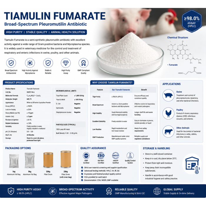 API de fumarato de tiamulina de alta pureza