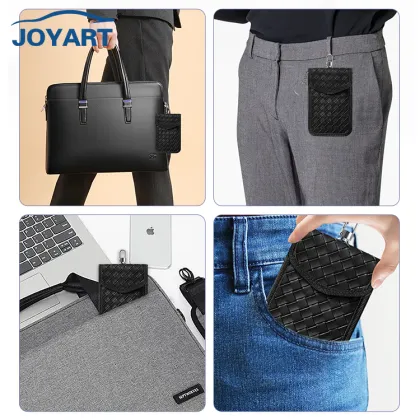 Stylish Leather RFID Blocking Car Key Pouch