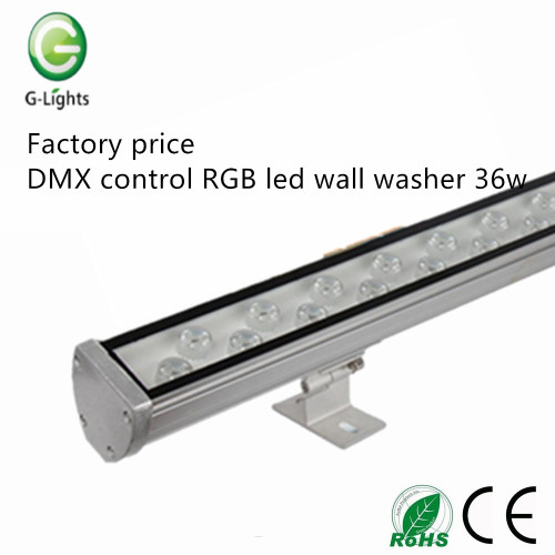 Preço de fábrica DMX RGB led wall washer 36w