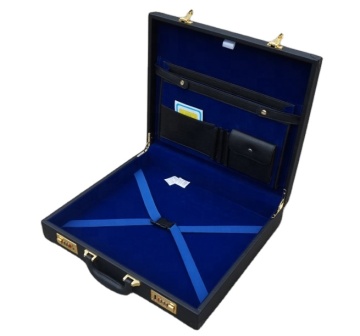 Quality Faux Leather Masonic Provincial Regalia Case - Apron Briefcase