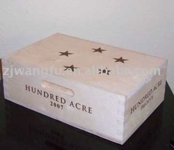 pine wood wine box