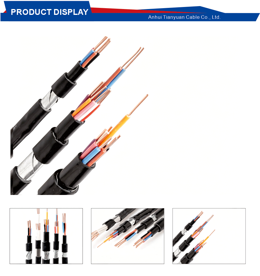 Control cable armored copper core