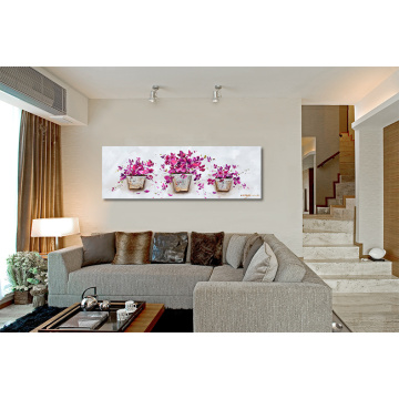 Wild Flower Bouquet Wall Art Purple Flower Oil Painting