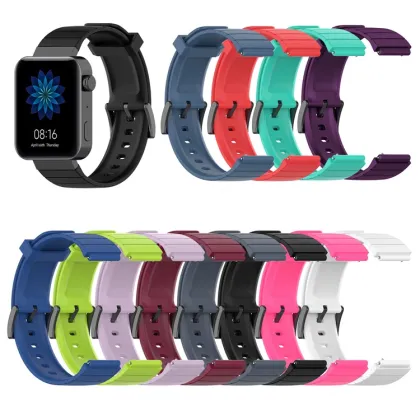 18mm Soft Silicone Rubber Watch Band Strap for Xiaomi Mi Smart Watch