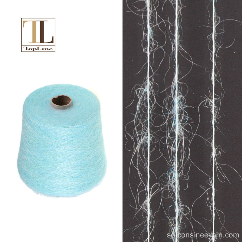 Topline fluffy merino dhogor isku dhafan mohair yarn