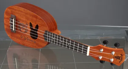 Mahogany lettering carved ukulele