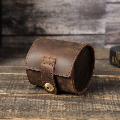 Organizer Vintage Leather Travel Portable Watch Storage Box