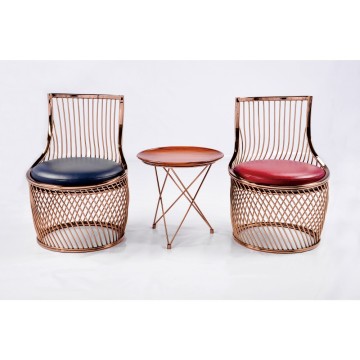 Goolee Latest Design Elegant Metal Hotel Table And Chair Set