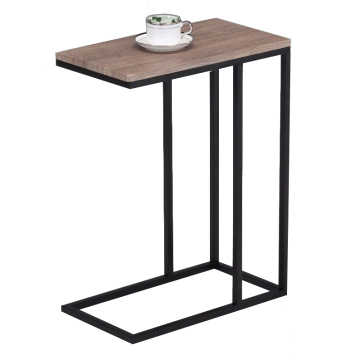 Wooden and Metal Living Room Console and Side Tables