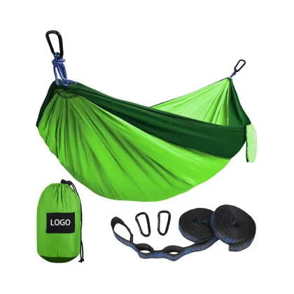 WINPOLAR 2021 Portable Parachute Fabric Jungle Hammock for Camping