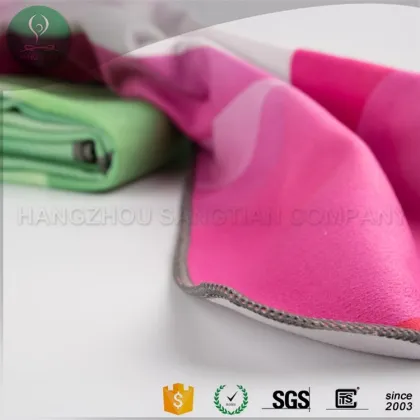 2016 microfiber yoga towel grips, hot yoga towel