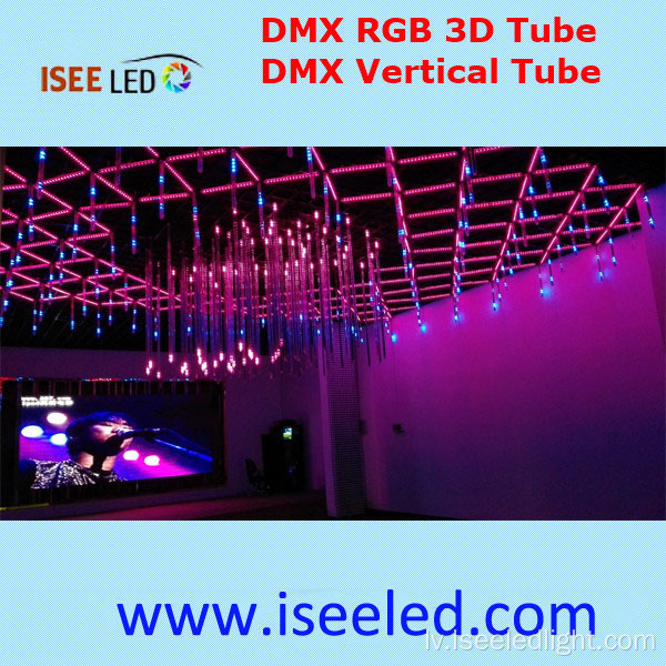 20 cm diametrs 3D LED caurule DMX vadība