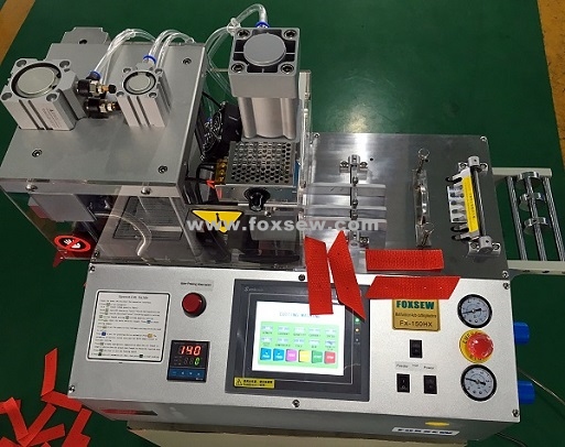 Auto Hot Knife Angle Webbing Cutting Machine With Hole Puncher