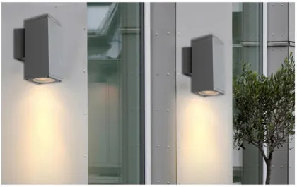 Two-way wall light for outdoor patio