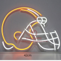 Hockey Helmet Shape Neon Sign